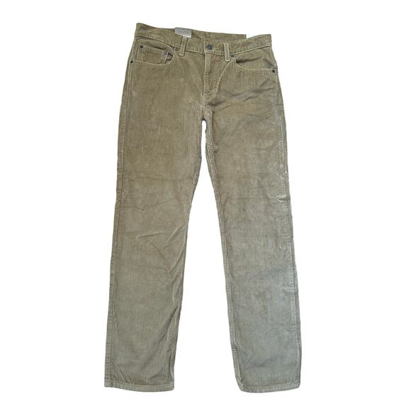 Levis Mens Corduroy Pants 30x30 Irregular Brown Cotton New With Tags MSRP $69.50